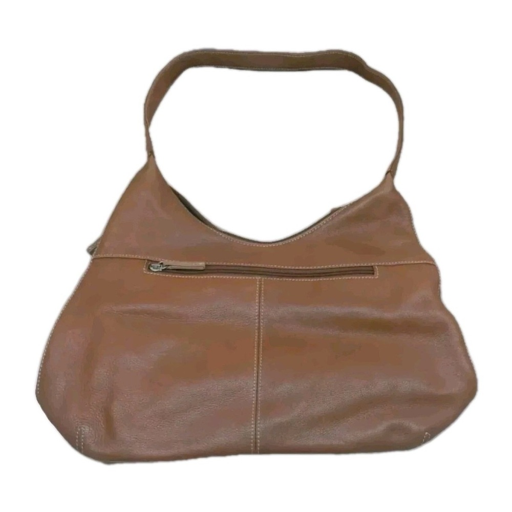 Tignanello Brown Pebbled Leather Hobo Bag